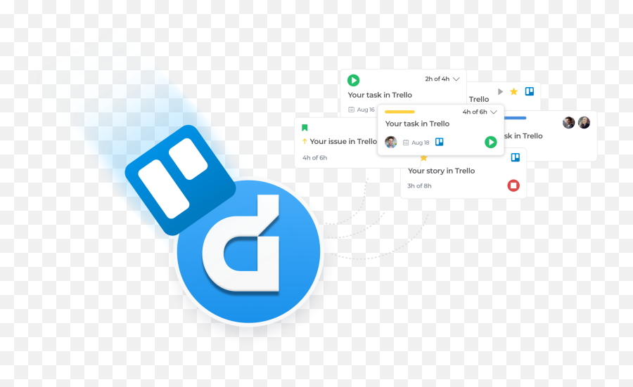 Trello Integration With Duefocus Time Tracking Software - Technology Applications Png,Trello Logo Png