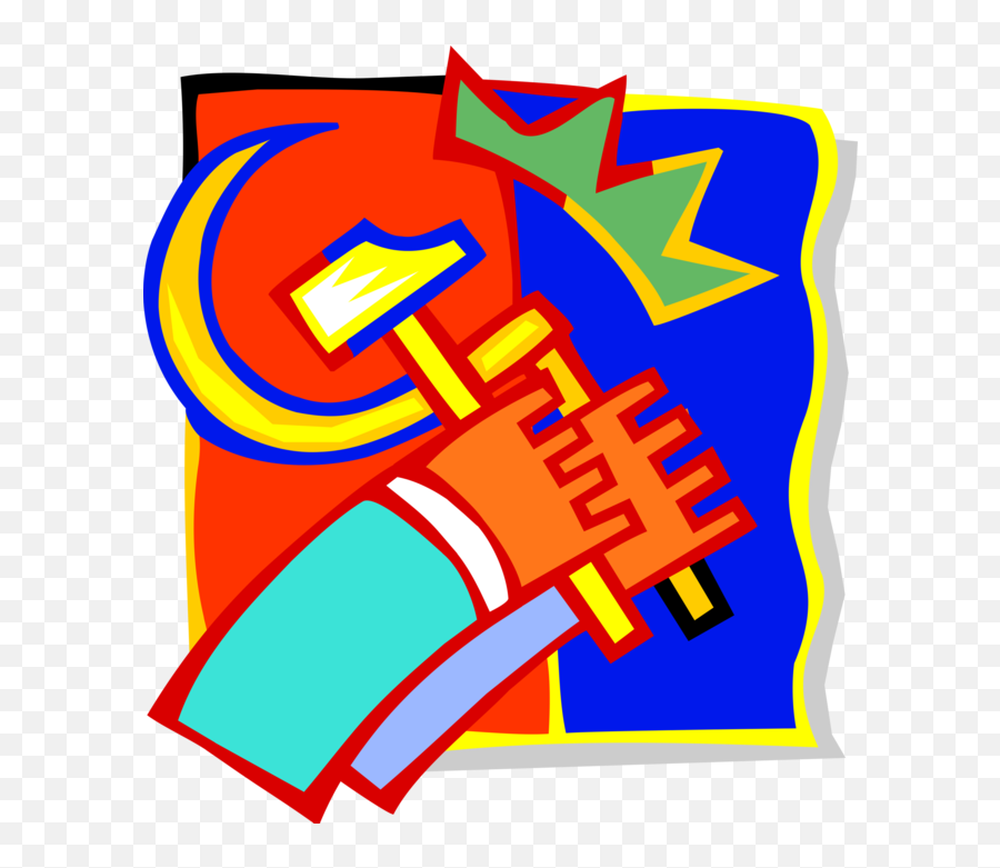 Vector Illustration Of Hands With Hammer And Sickle Full - Communism Png,Sickle Png