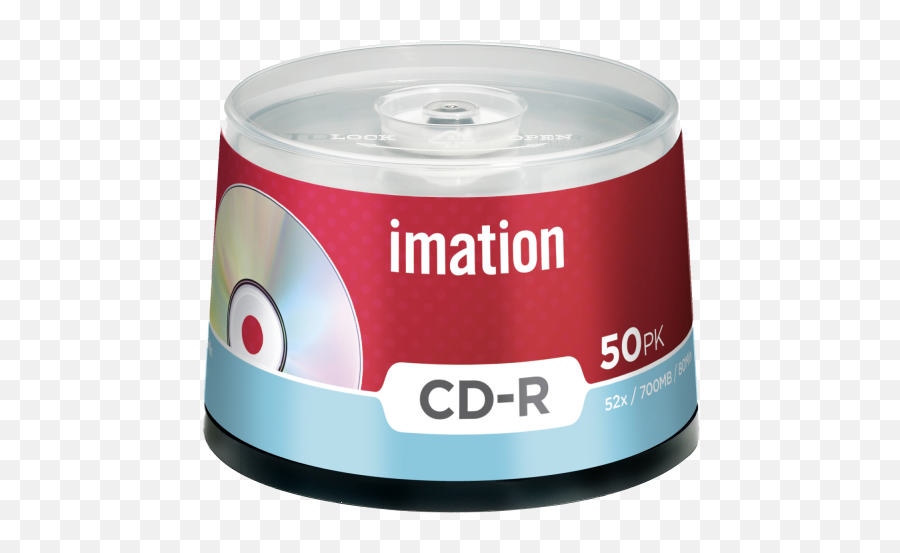 Imation 700mb80 - Minute 52x Cdr 50 Discs Spindle Base Imation Blank Dvd Png,Cd Png