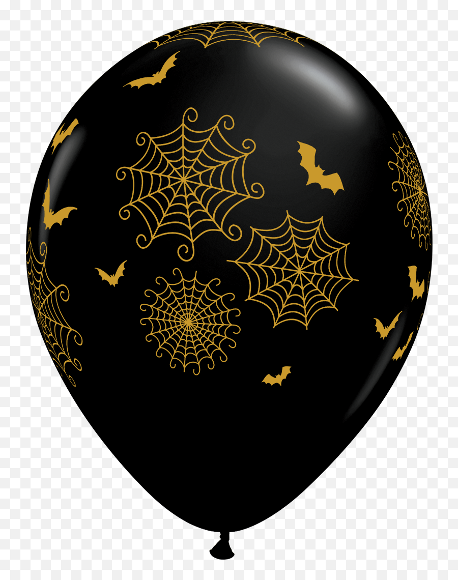 Spider Webs And Bats Halloween Latex - Balloon Png,Webs Png