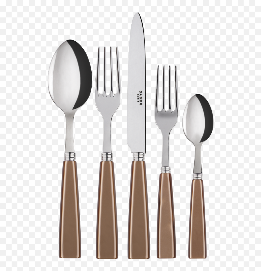 Icon 5 - Pc Setting Dinner Knife Dinner Fork Soup Spoon Salad Fork Teaspoon Caramel Cutlery Png,Transparent Salad Icon