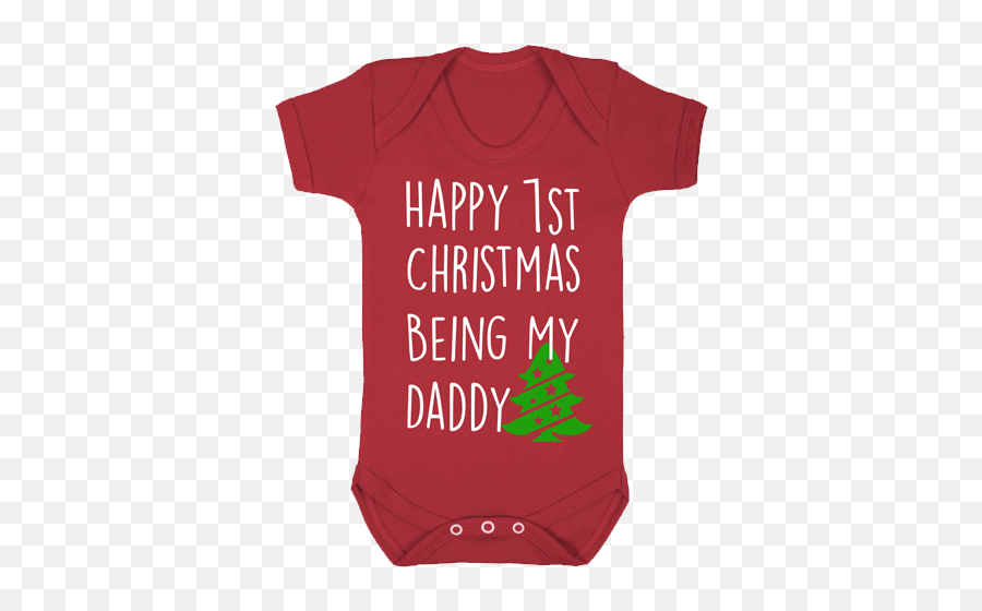 Happy 1st Christmas Being My Daddy Red Baby Vest - Short Sleeve Png,Red Icon Vest