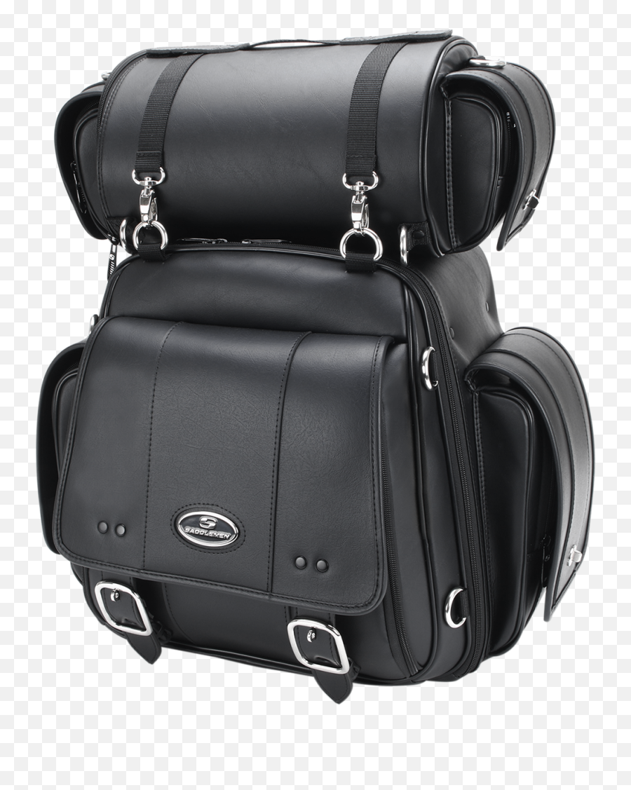 Saddlemen Black Leather Cd3600 Rear - Sac Harley Pour Sissy Bar Png,Icon Motorcycle Bag