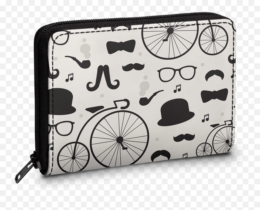 Dailyobjects Hipster Icons Zipper Slim Card U0026 Coin - Bicycle Printable Black And White Phone Case Png,Zipped Icon