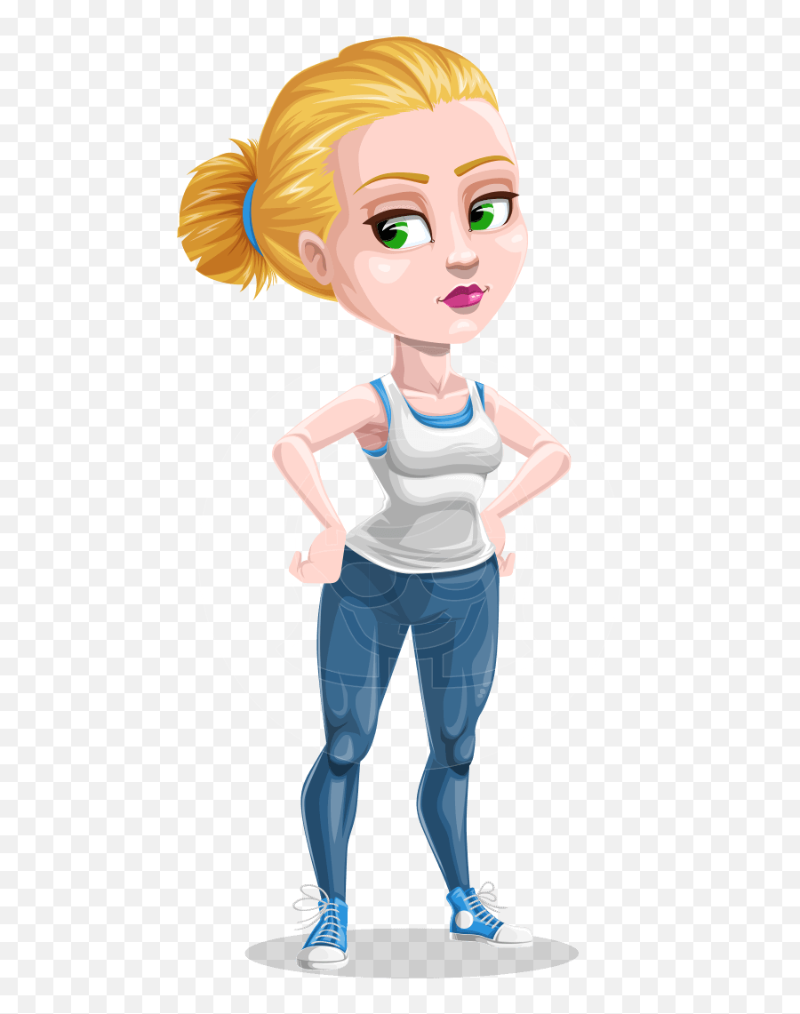 Ines Is A Young - Pro Pic For Girl Cartoon Clipart Full Tennis Girl Cartoon Work Png,Blonde Girl Icon