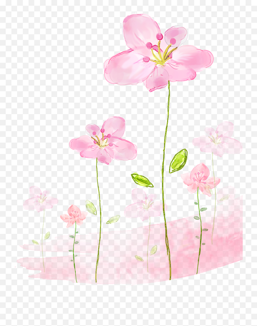 Pink Flowers Background Png Download - Flower Background Mint Png,Flower Background Png