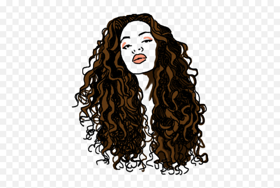 Transparent Png Image - Long Curly Hair Silhouette,Curly Hair Png