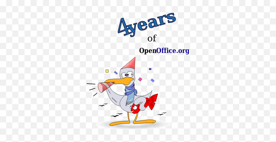 Open Office 4 Years Vector Image Free Svg - Gaviota De Cumpleaños Png,Openoffice Org Icon