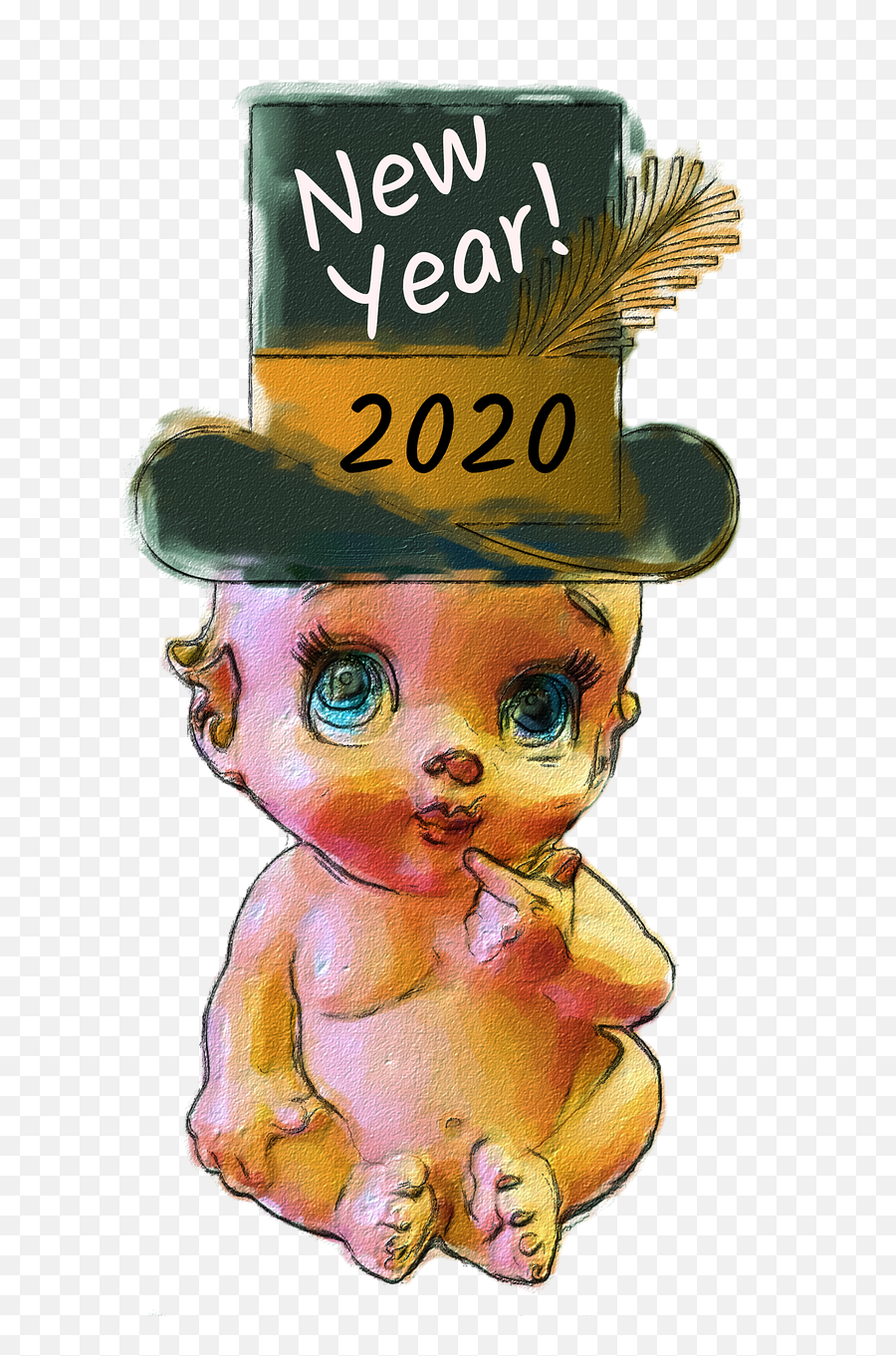 Baby New Year - New Years Eve Baby Png,New Years Hat Transparent