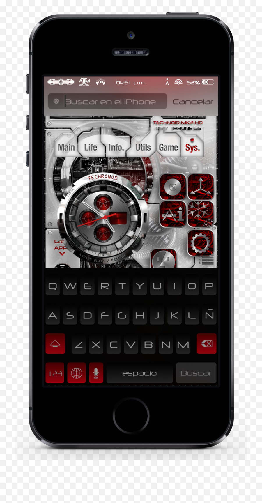 Mk2 Classic Theme Technoir Remastered For Ios 7 Png Icon Skins