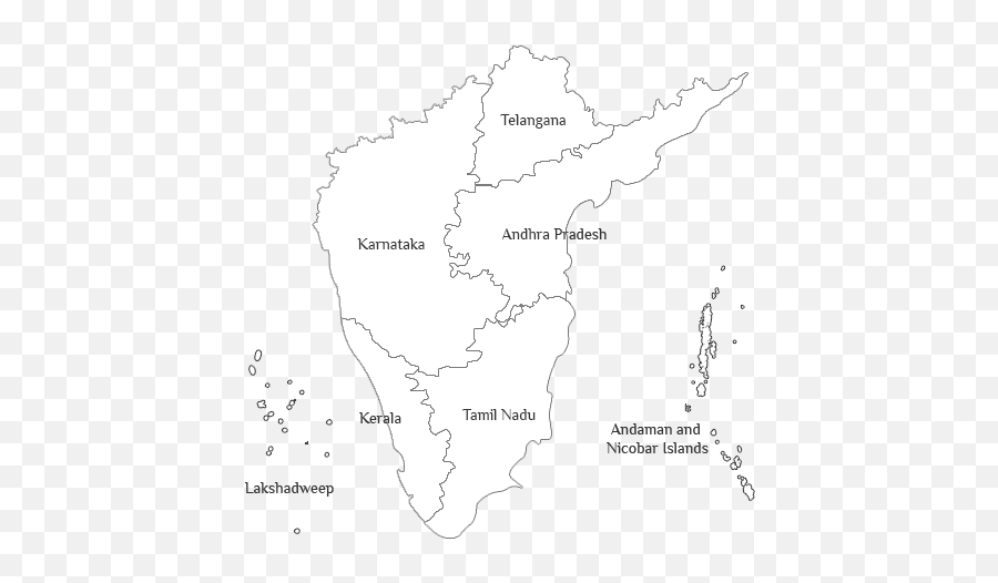 Download Atlas Of South India - South In 1400509 Png South India Border Map,India Png