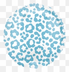 Party Leopard Print Round Foil Balloon - Baby Blue 18inch Pink Cheetah Print Png,Cheetah Print Png