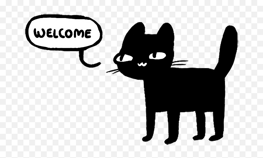 Cute Cat Gatito Tumblr Welcome Png Welcome Cat Png Free Transparent Png Images Pngaaa Com