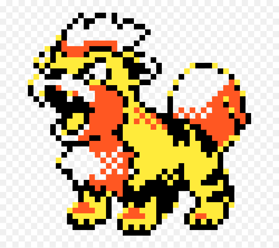 Pixilart - Growlithe By Zeraoura2345 Pixel Art Pokemon Growlithe Png,Growlithe Png