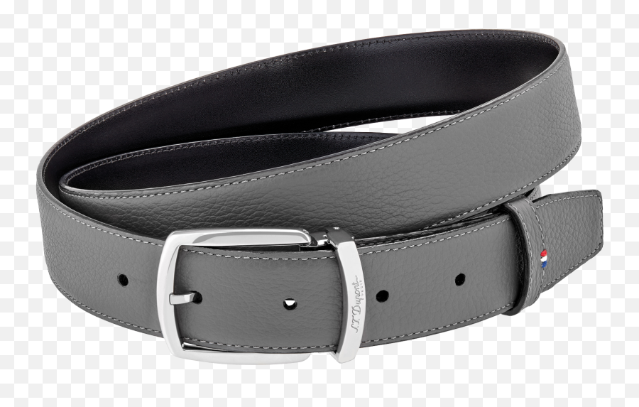 Grained Leather And Palladium Finish Line D Belt - 35 Mm Buckle Png,Finish Line Transparent