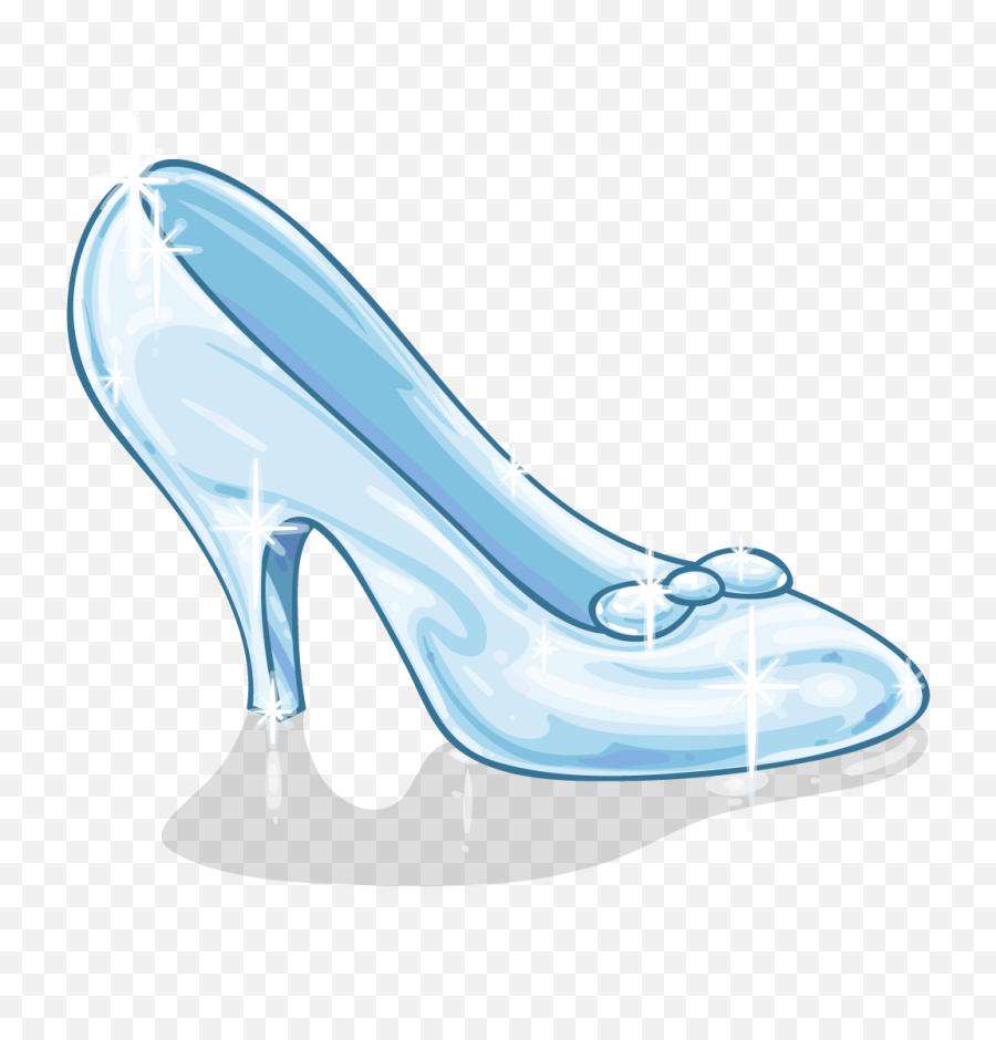 Disney Cinderella Shoe Clipart - Cartoon Glass Slipper Png,Cinderella Transparent