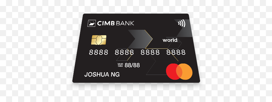 Cimb World Mastercard Credit Card - Cimb World Mastercard Credit Card Png,Mastercard Png