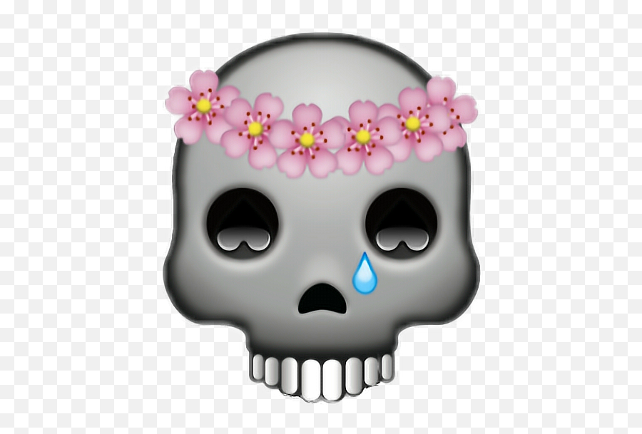Download Flower Dailysticker Dead Blackandwhite Emoji - Emoji Png,Dead Emoji Png