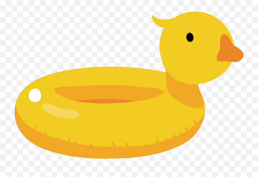 Duck Cartoon Illustration - Life Buoy Duck Cartoon Duck Rubber Ring Png,Rubber Ducky Transparent Background
