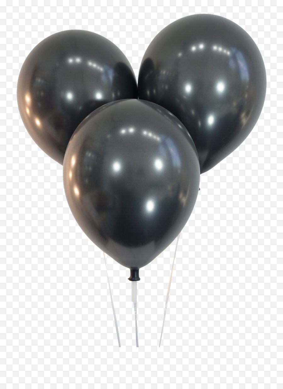 Metallic Black Latex Balloons Png Up