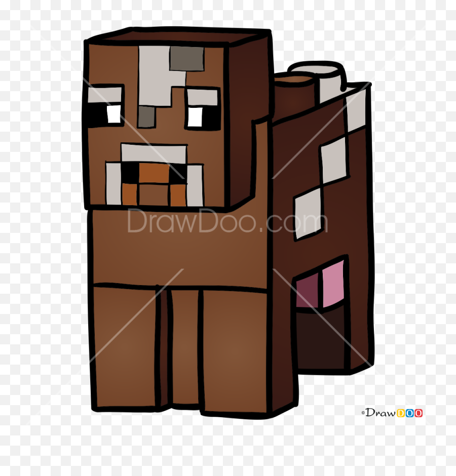 How To Draw Cow Lego Minecraft - Lego Minecraft Draw Doo Png,Minecraft Cow Png