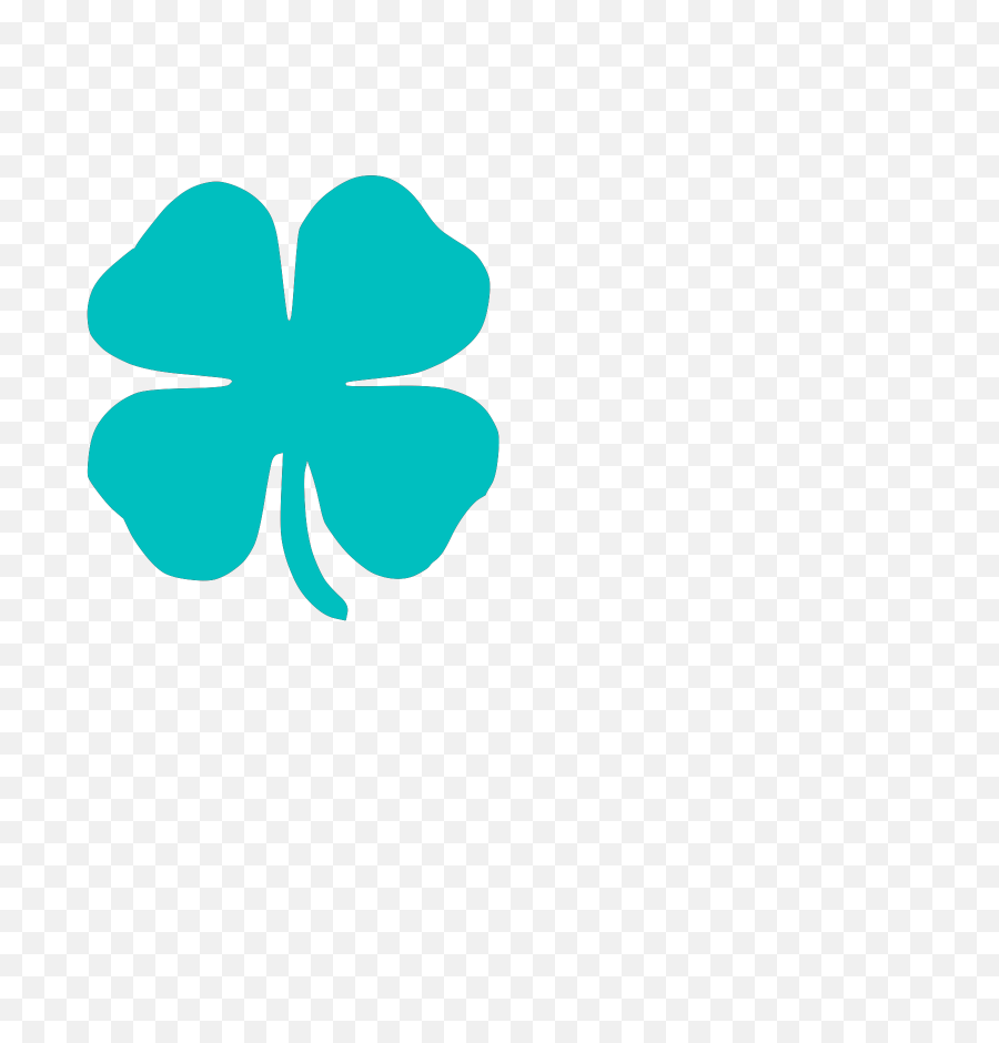 Blue 4 Leaf Clover Transparent - Blue 4 Leaf Clover Png,Four Leaf Clover Png