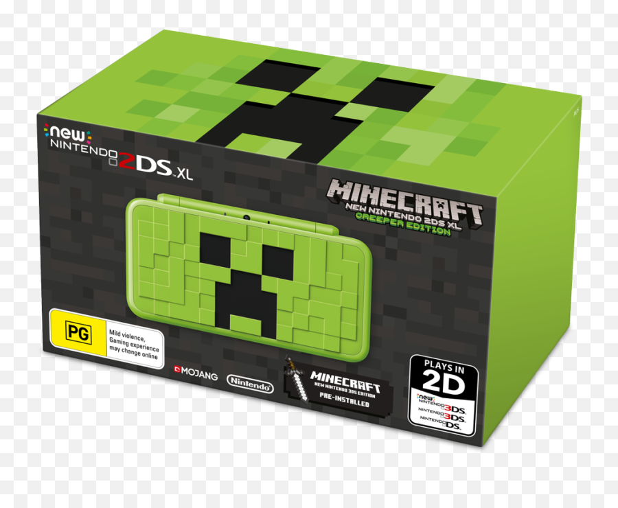 Nintendo Au Nz - New Nintendo 2ds Xl Minecraft Png,Minecraft Creeper Transparent
