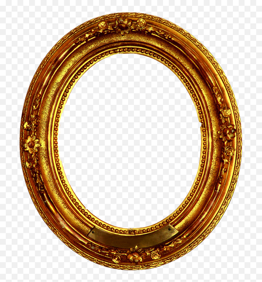 Golden Circle Png - Golden Round Photo Frame Png,Golden Circle Png