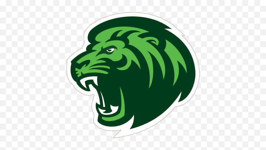 Printed Vinyl Green Angry Free Wild Lion Head Attack Mascot - Lion Png,Lion Png Logo
