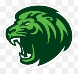 Printed Vinyl Green Angry Free Wild Lion Head Attack Mascot - Lion Png,Lion Png Logo