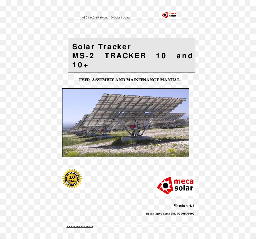 Pdf Solar Tracker Ms - 2 Tracker 10 And 10 User Assembly Brochure Png,Metal Gear Solid Exclamation Png
