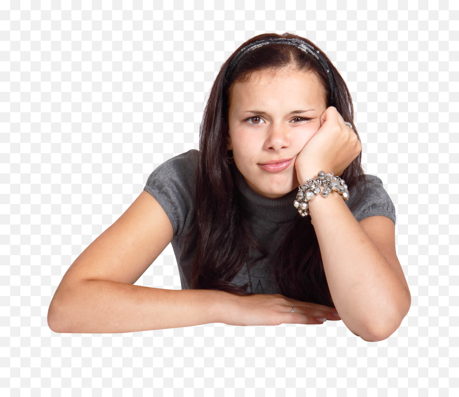Young Woman Looking Bored And Thinking - Bored Woman Png,Person Looking Png