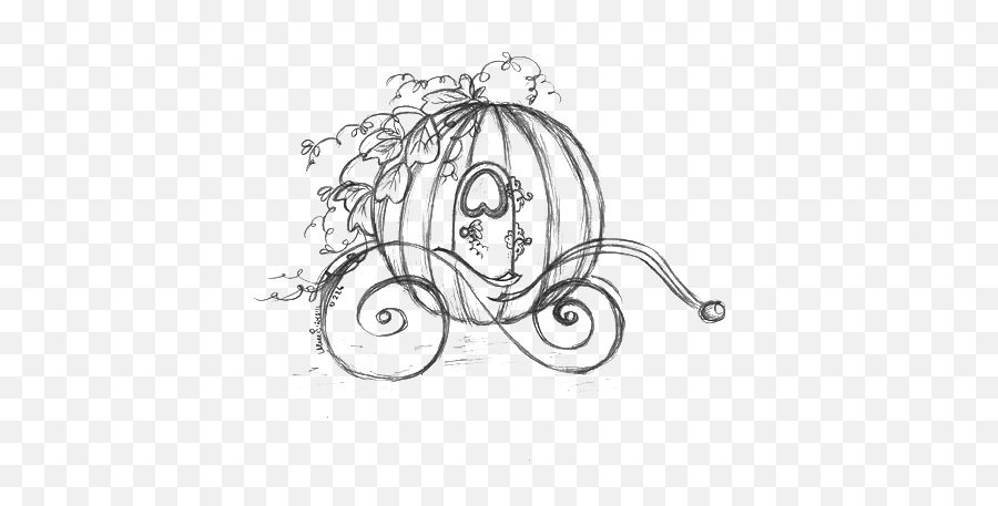 Sketch Pumpkin Carriage Png Download - White Cinderella Carriage Png,Cinderella Carriage Png