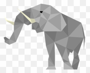 Elephant Low Poly - Transparent Png U0026 Svg Vector File Elefante Origami Png,Elephant Transparent Background