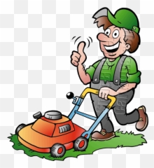 Push Mower - Lawn Mowing Cartoon Png,Gardener Png