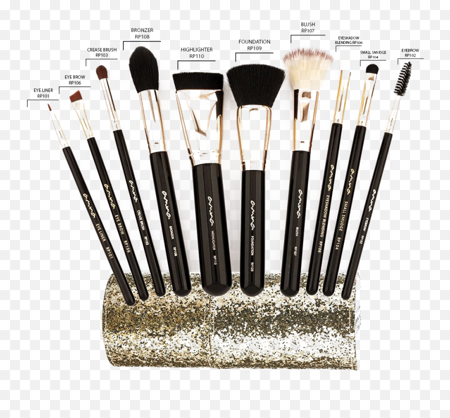 Makeup Brush Png High Quality Image - Makeup Brush Set,Makeup Brush Png