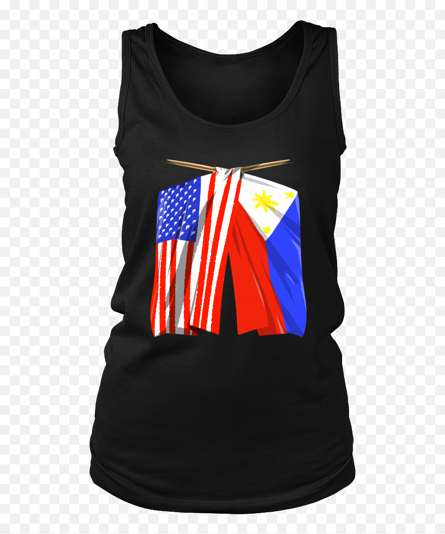 Philippines Flag T - Shirt Filipino American Flag Womenu0027s Tank Top Bike Hair Don T Care Png,Philippine Flag Png