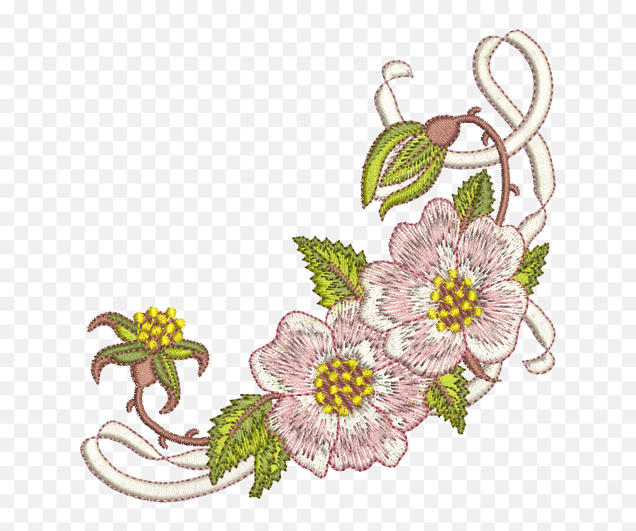 Briar And Ribbon Corner Embroidery Motif - 16 Golden Classic By Sue Box Transparent Corner Background Textile Design Embroidery Png,Corner Ribbon Png