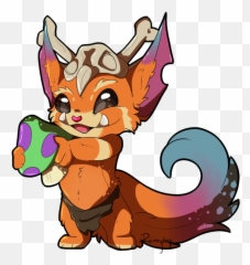 Download Super Gute Gnar With A Teemo Mushroom By - League Cute Of Legends png