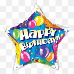 Star Birthday Sparkling Balloons - Birthday Balloons Png,Star Shape Png