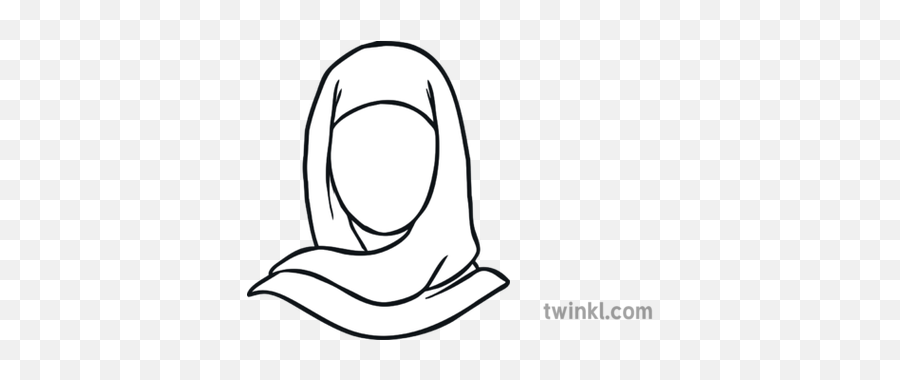 Headscarf Outline Illustration - Twinkl Dot Png,Book Outline Png
