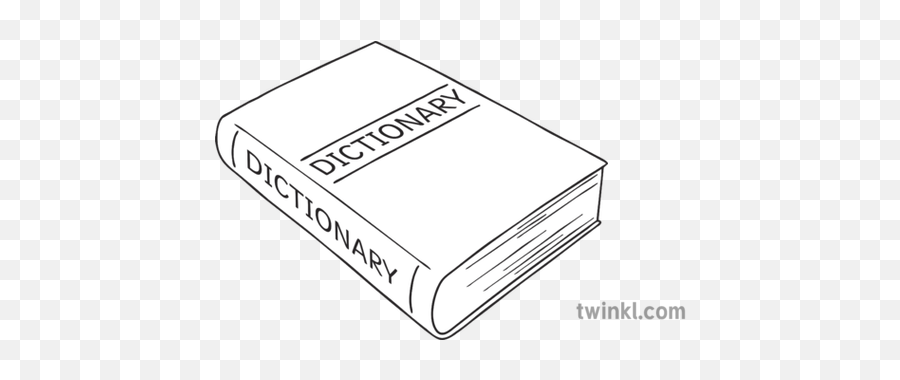 Dictionary Reference Book Words Language Ks1 Black And White - Horizontal Png,Reference Book Icon