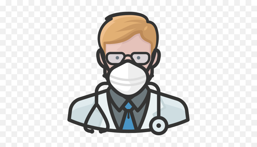 Doctor White Male Coronavirus People Avatar Mask Free - Black Doctor Icon Png,White Man Icon