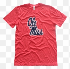 Ole Miss Helmet Script Crewneck T - Shirt png