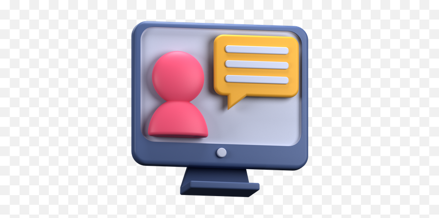 Online Chat Icon - Download In Glyph Style Icon Computador 3d Png,Online Chat Icon