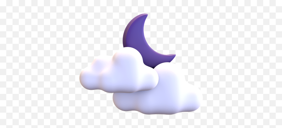 Cloudy Night Icon - Download In Colored Outline Style Night Icon 3d Png,Bloodmoon Icon