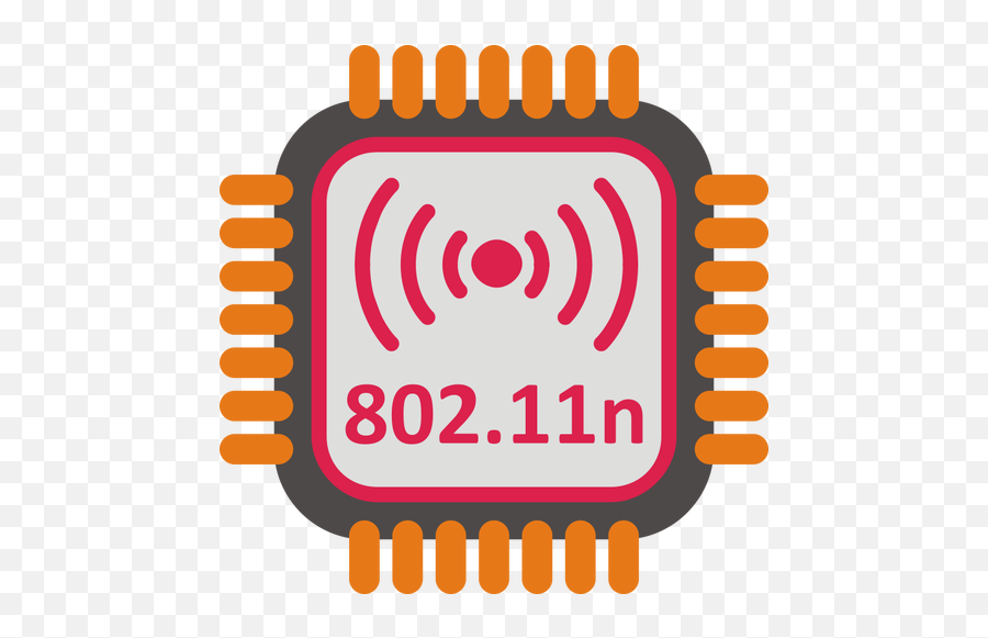 80211n Wifi Chipset Stylized Icon Vector Drawing Public - Processor Clipart Png,N Icon