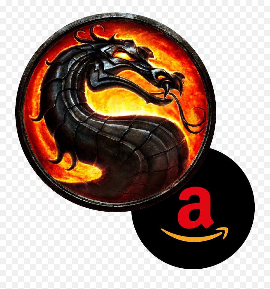 Download Hd Boton Amazon - 01 Hd Wallpaper 4k Mortal Kombat Dragon Mortal Kombat Symbol Png,Amazon Icon Ico