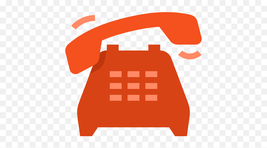 Ringing Phone Icon In Color Style - Transparent Background Landline Icon Png,Red Telephone Icon