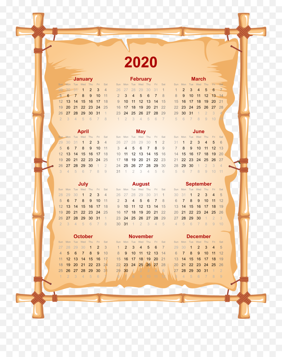 2020 Calendar Png - Calendar 2013,Transparent Calendars